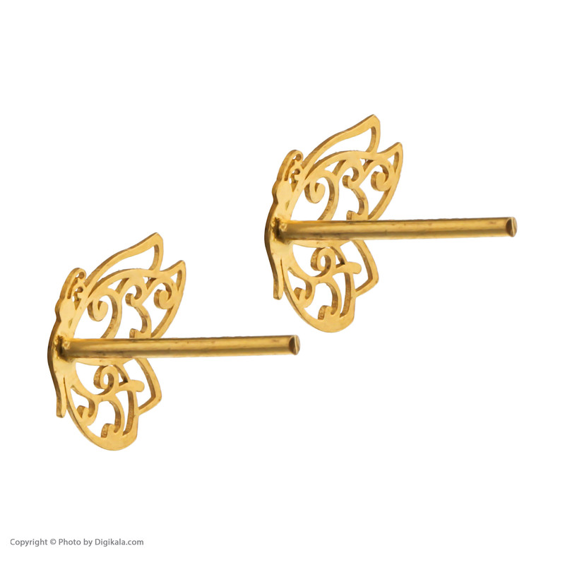 گوشواره طلا 18 عیار زنانه مایا ماهک مدل ME1086 طرح پروانه - 3