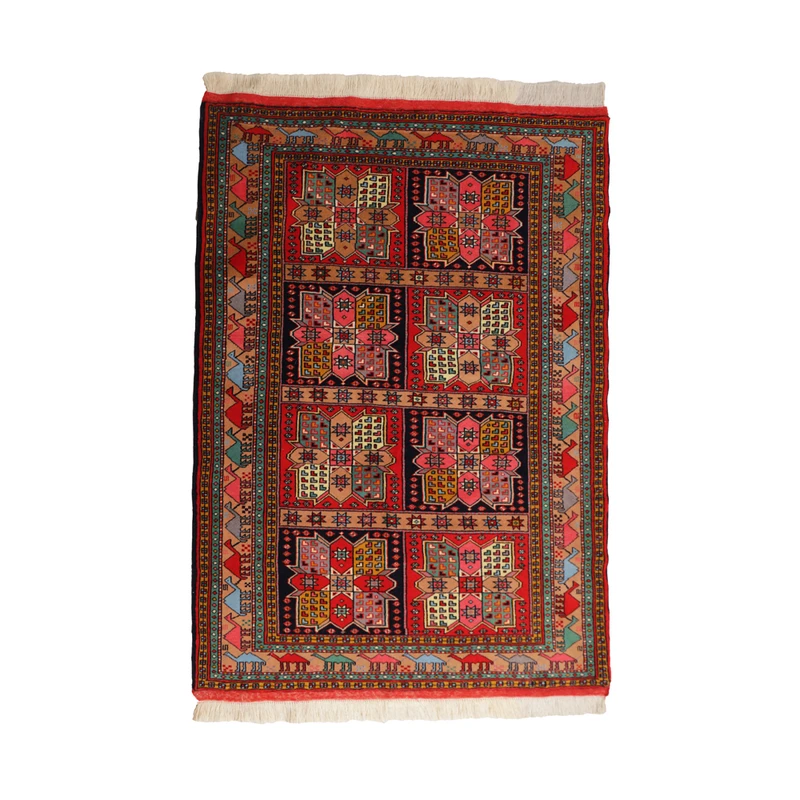 فرش دستباف دو متری مدل بختیاری طرح خشتی کد 4010842
