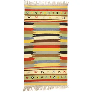 گلیم دستبافت سه ونیم متری مدل دکوراتیو 1410167