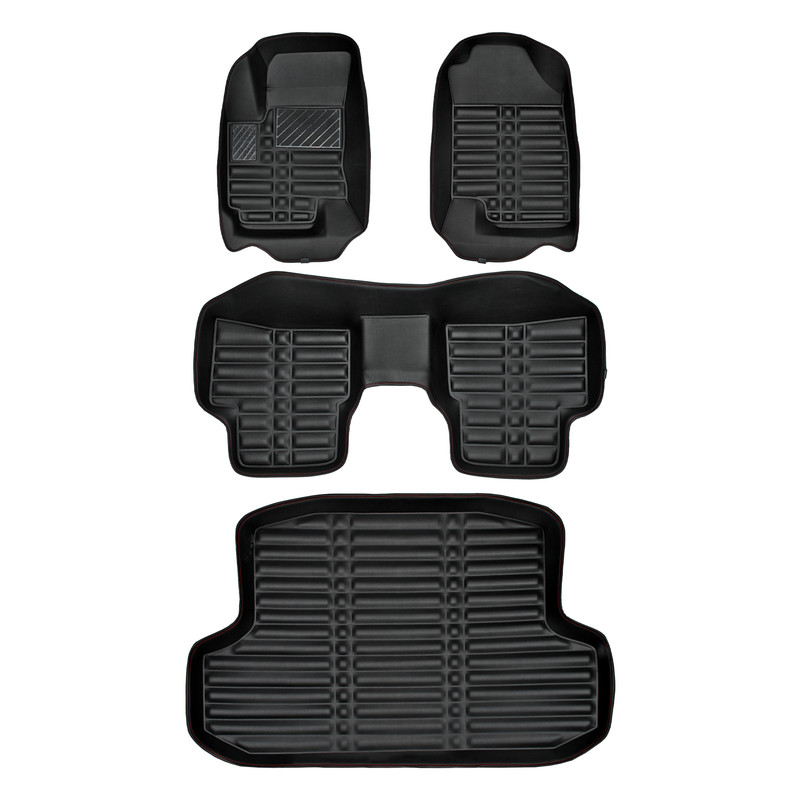 کفپوش پنج بعدی خودرو پانیذ مدل EVA مناسب برای جک J4 به همراه کفپوش صندوق