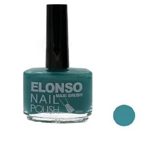 لاک براق ناخن الونسو مدل ساده شماره A35 رنگ سبز