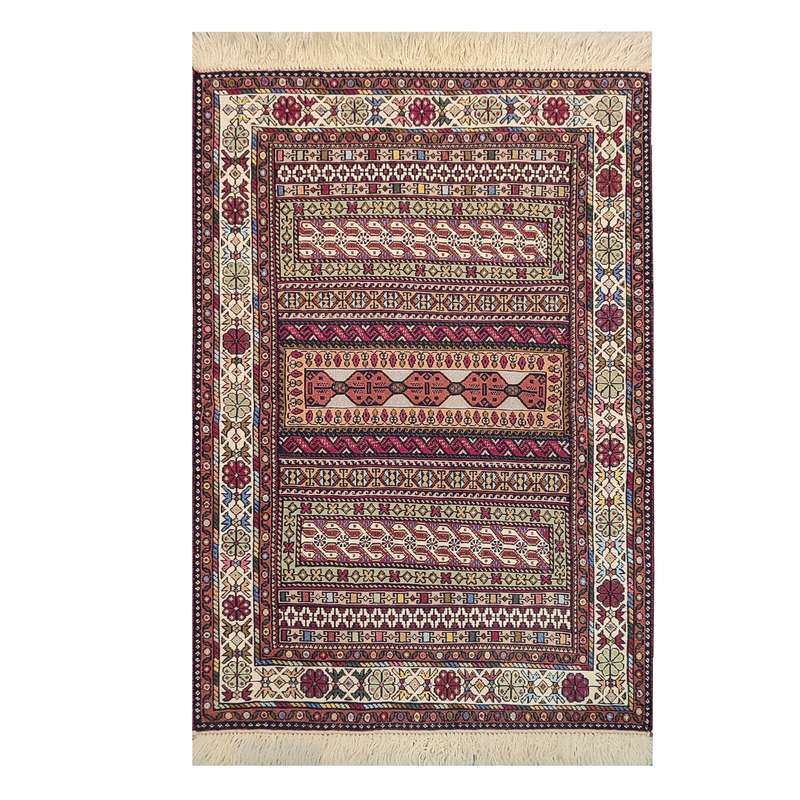 گلیم دستباف نیم متری طرح سوزنی مدل AA253