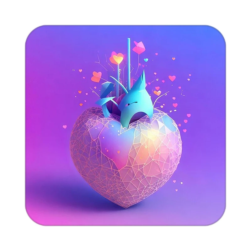 زیر لیوانی کاکتی مدل عاشقانه کد mp14140