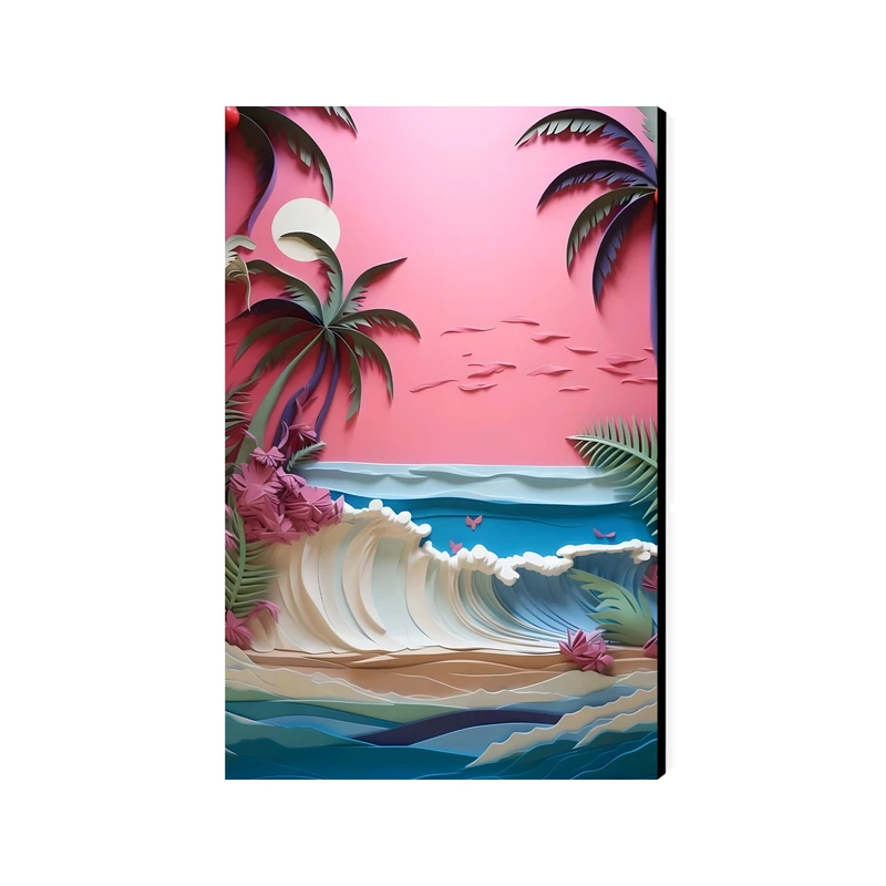 تابلو شاسی عرش مدل فانتزی منظره ساحل و دریا کد As4415