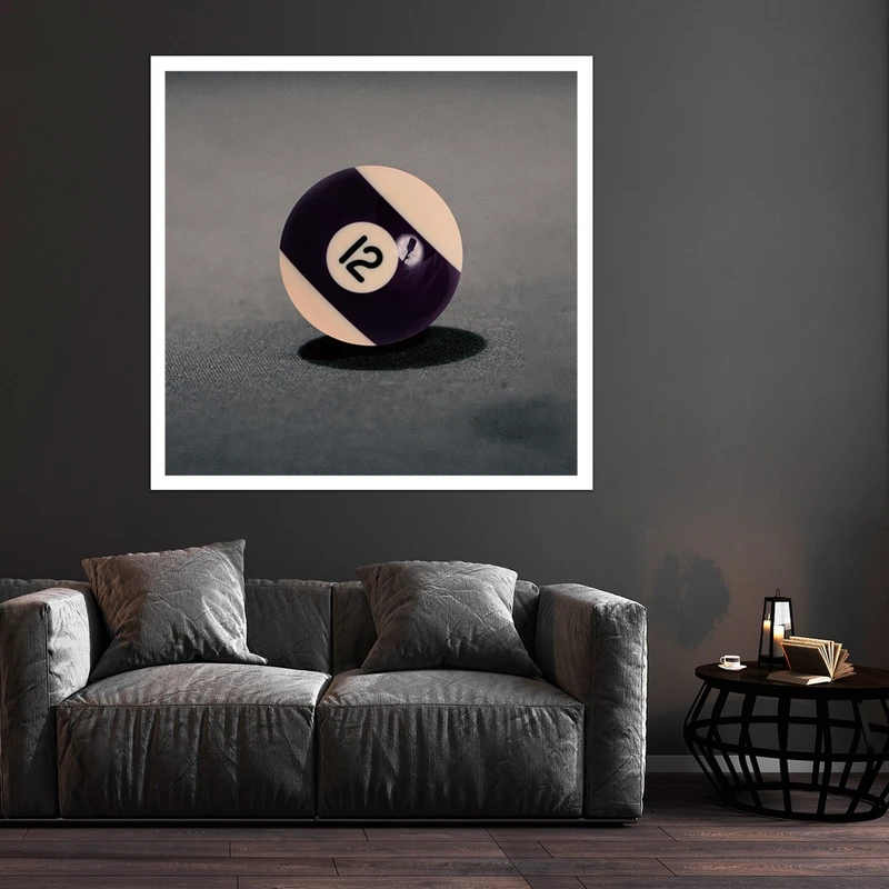 تابلو بکلیت طرح توپ بیلیارد شماره 12 مدل قاب شاسی W-S7490