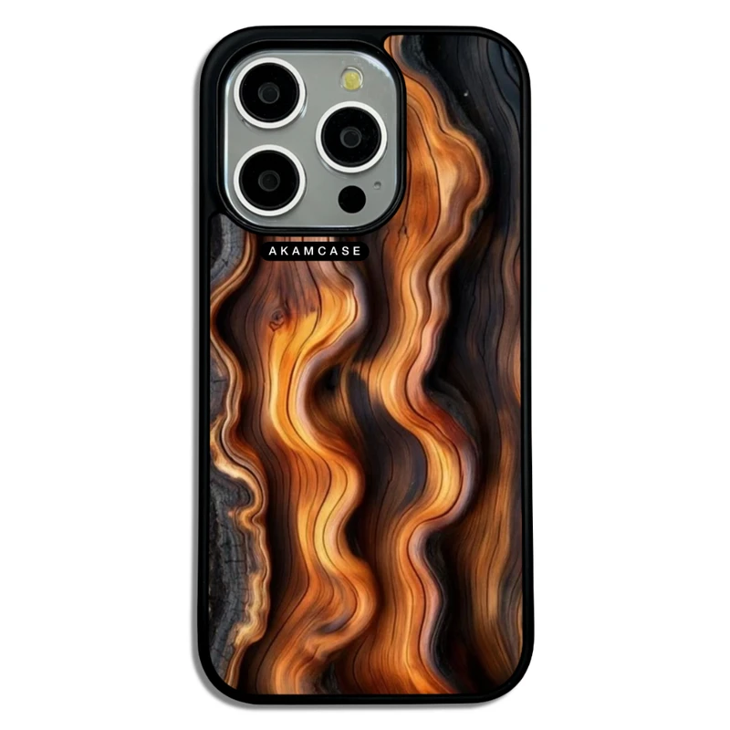 کاور آکام مدل AMC-WA15PRO-WOOD-16 مناسب برای گوشی موبایل اپل iPhone 15 Pro
