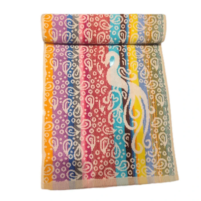 حوله دست و صورت آذر بافت مدل ققنوس کد 5 سایز 70x35 سانتی متر  