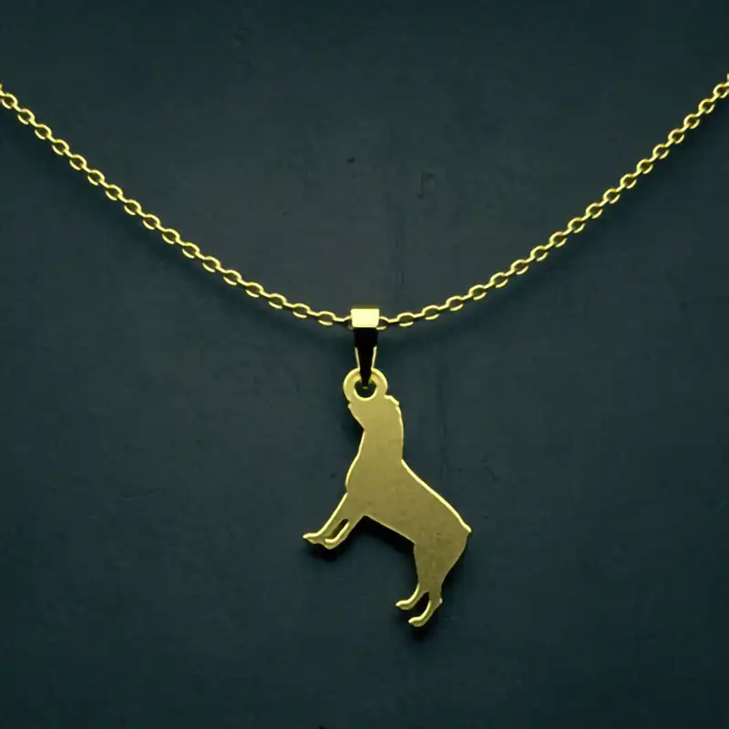 گردنبند طلا 18 عیار زنانه مدوپد مدل سگ کد J3-1-1013