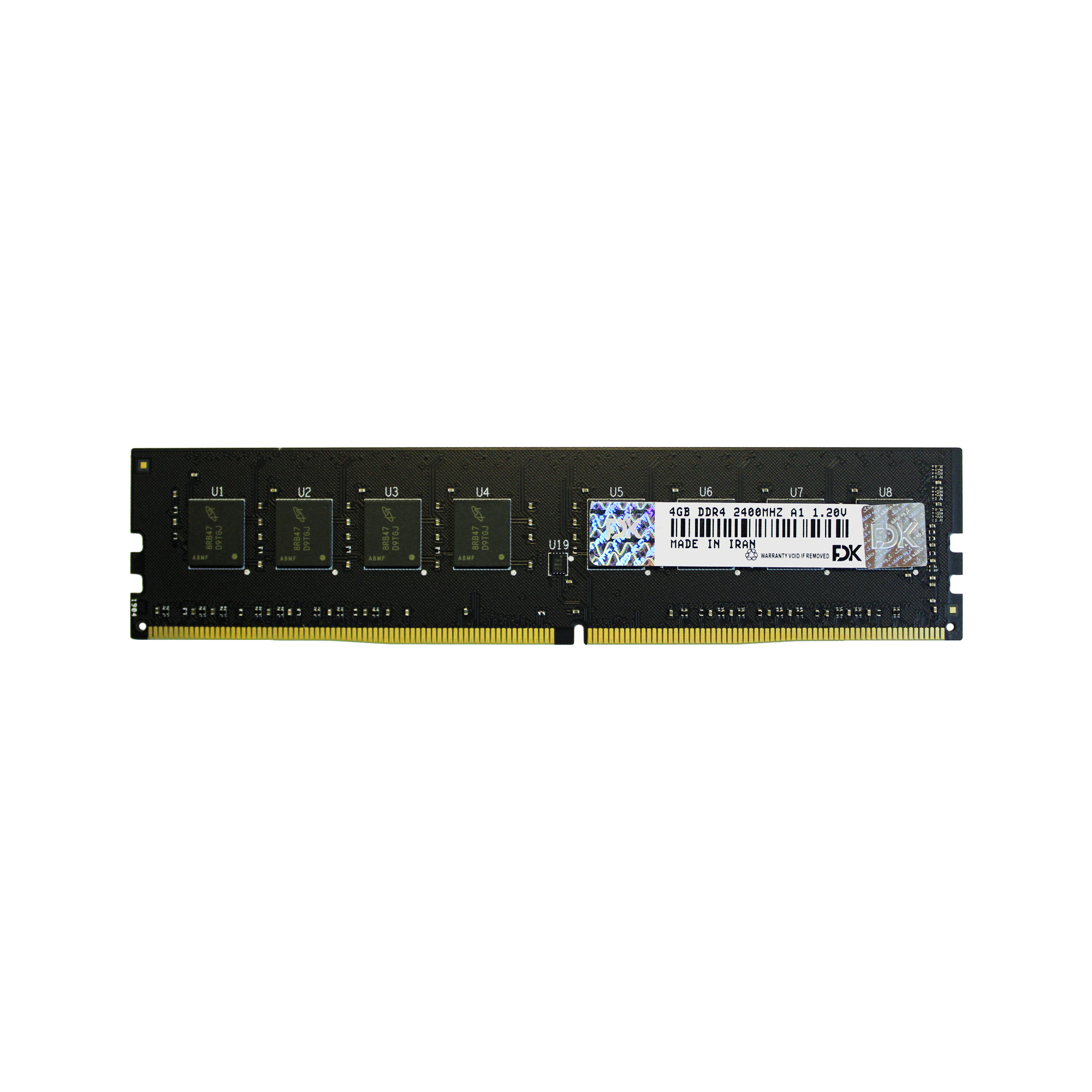 رم دسکتاپ DDR4 تک کاناله 2400 مگاهرتز CL17 فدک مدل A1 ظرفیت 4 گیگابایت