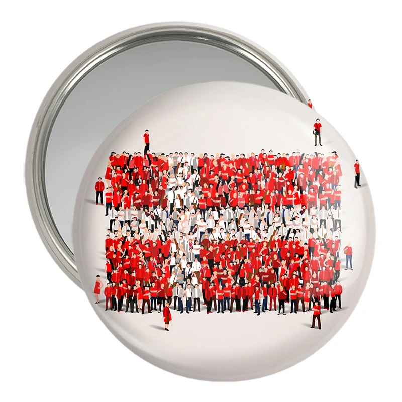 آینه جیبی خندالو مدل پرچم دانمارک  کد 20666