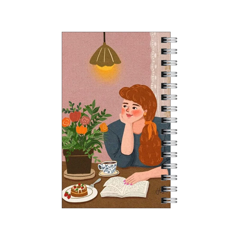 دفترچه یادداشت مدل to do list طرح دختر و اتاق دنج کد 9278437