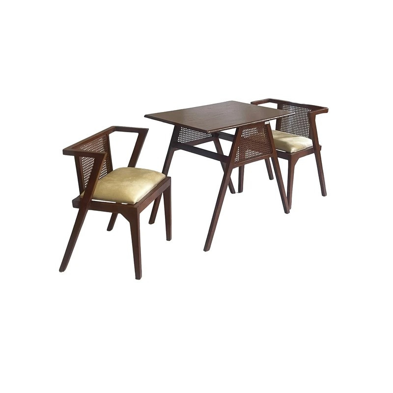 میز و صندلی ناهارخوری دو نفره گروه تولید اسپیناس مدل New-Kamja-402