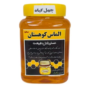 عسل طبیعی چهل گیاه خام سبلان الماس کوهستان - 1 کیلوگرم