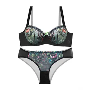 ست شورت و سوتین زنانه مدل طاووس کد  NO-57055 رنگ مشکی