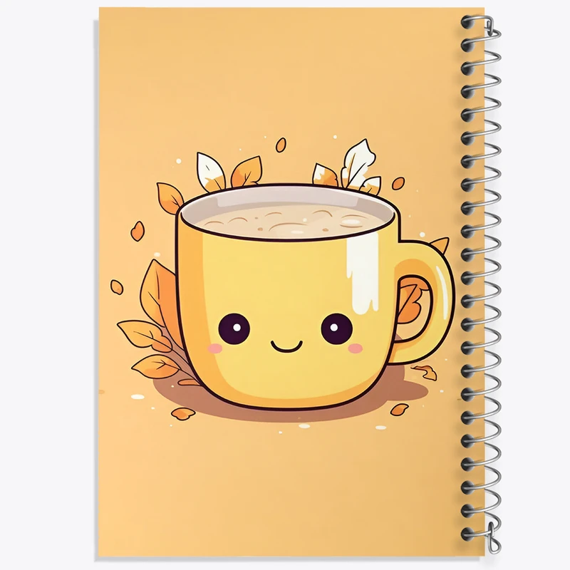 دفتر مشق 100 برگ خندالو طرح فنجان کیوت کد F7299