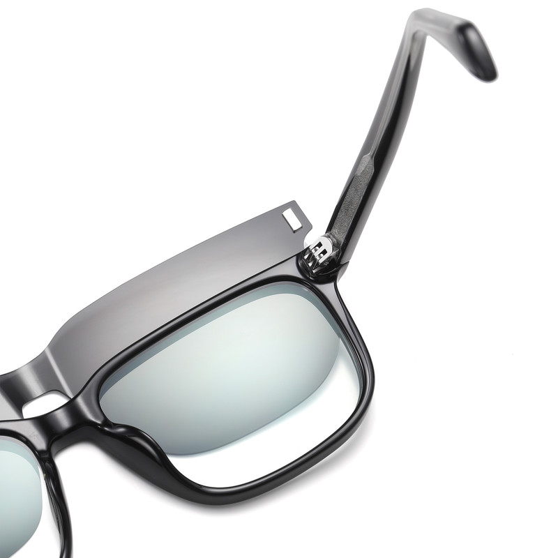 فریم عینک طبی مدل CG7201C01-P109 Polarized Double Switch به همراه کاور آفتابی