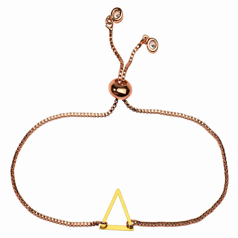دستبند طلا 18 عیار زنانه الن نار مدل مثلث ELN1275