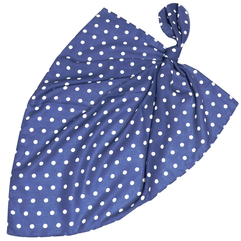 دستمال سر و گردن زنانه مدل نخی طرح خال خالی بهاره کد 7030