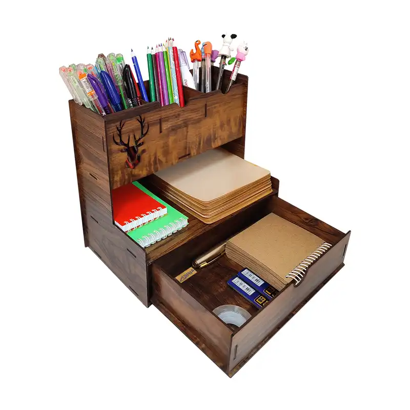 جامدادی رومیزی مدل فروردین طرح گوزن کد 0002