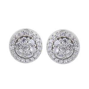 گوشواره زنانه بازرگانی میلادی مدل نگین دار کد GZN_301