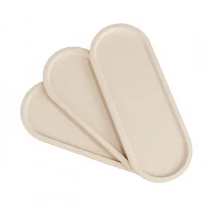 سینی سرو سنگی طرح بیضی مجموعه سه عددی