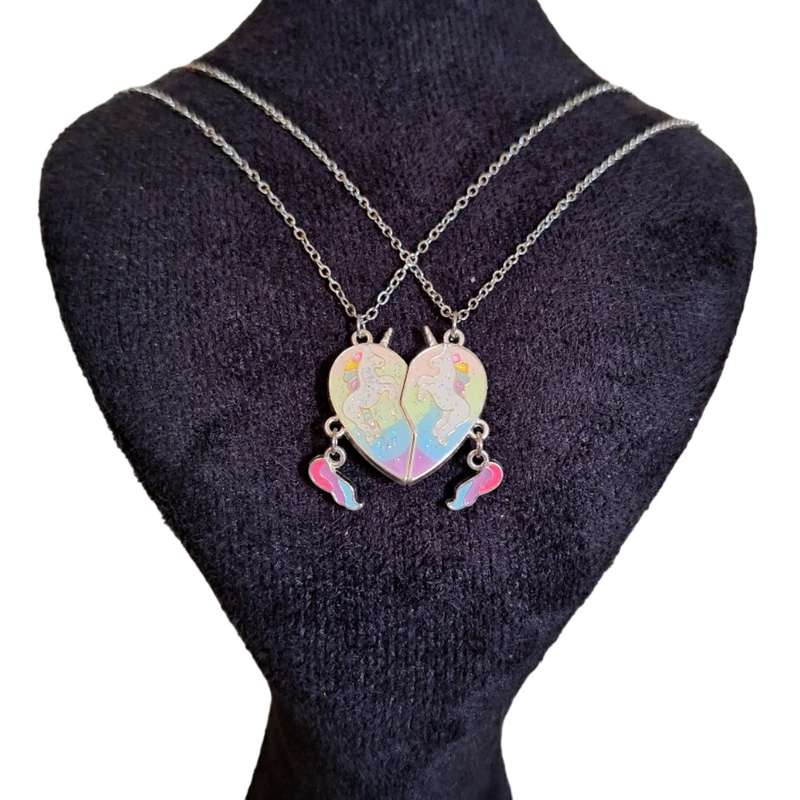 گردنبند دخترانه مدل تک شاخ بسته دو عددی گردنبند دخترانه مدل تک شاخ بسته دو عددی