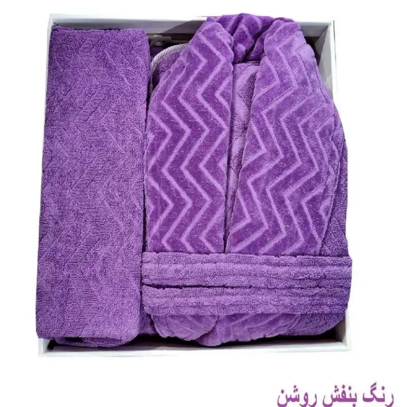 سرویس حوله پالتویی 4 تکه آلامه مدل پاندانوس سایز 125