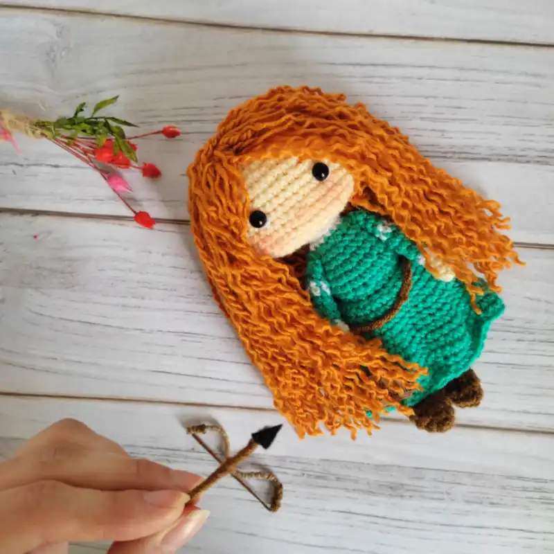 عروسک بافتنی طرح مریدا کد hp54