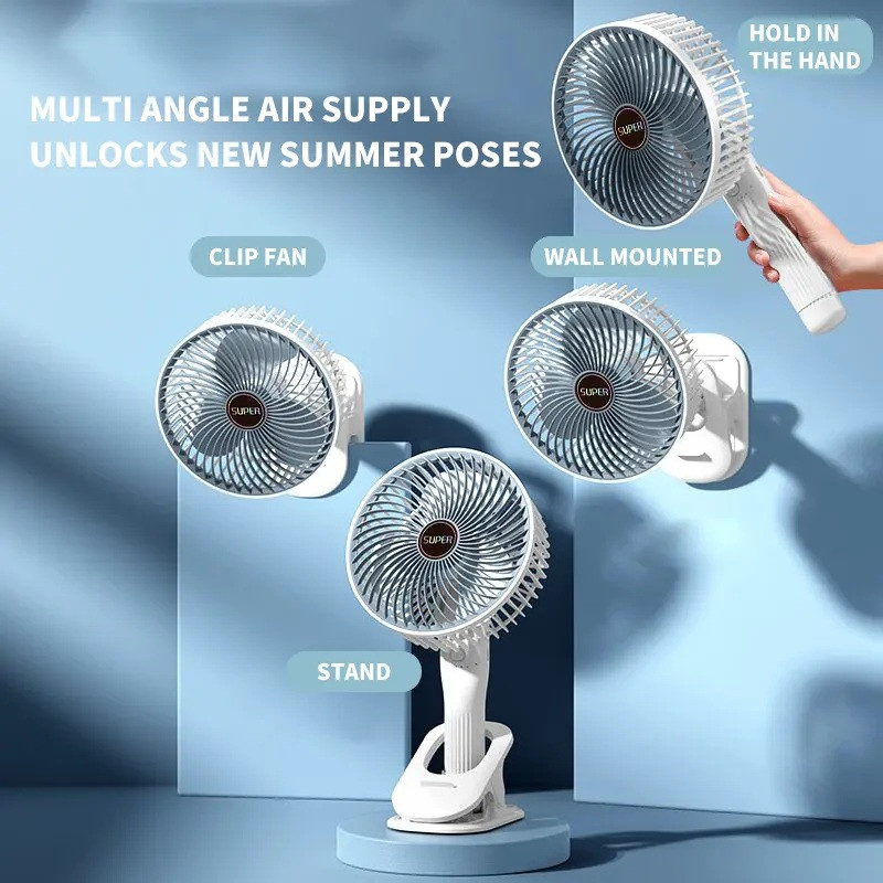 پنکه شارژی مدل Circulation Clamp Fan ظرفیت 1200 میلی آمپر ساعت در ارزانترین فروشگاه اینترنتی ایران ارزان