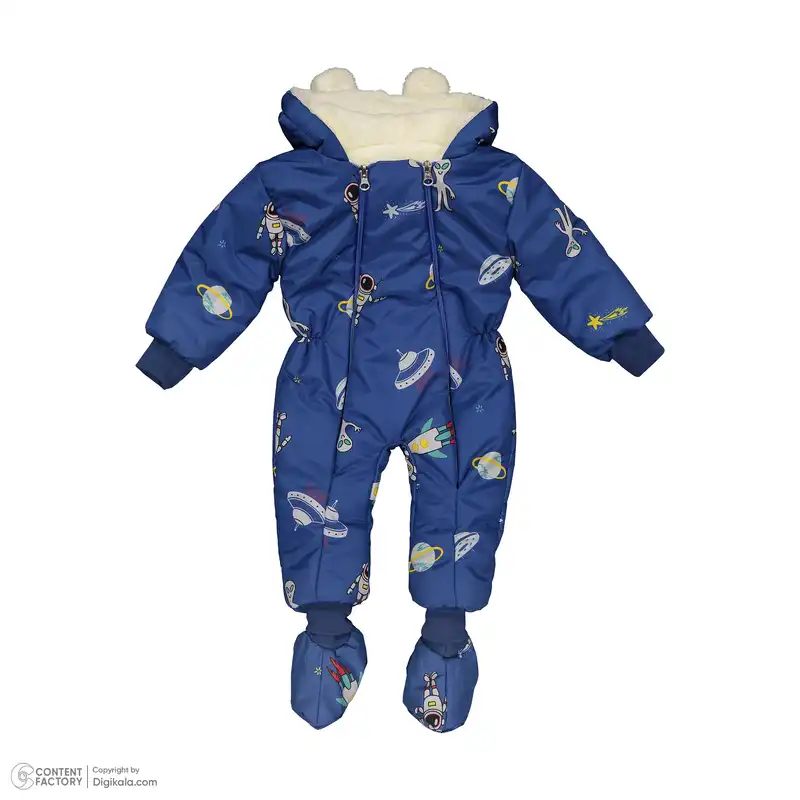 سرهمی نوزادی نورا مدل فضانورد کد 2003-1 رنگ آبی