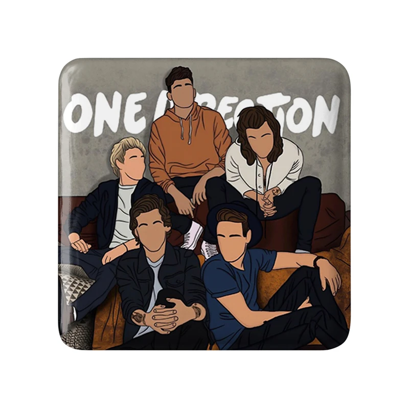 مگنت خندالو طرح گروه موسیقی وان دایرکشن One Direction  مدل مربعی کد 18928