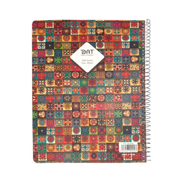 دفتر کلاسوری 100 برگ دات طرح موزاییک کد 5445