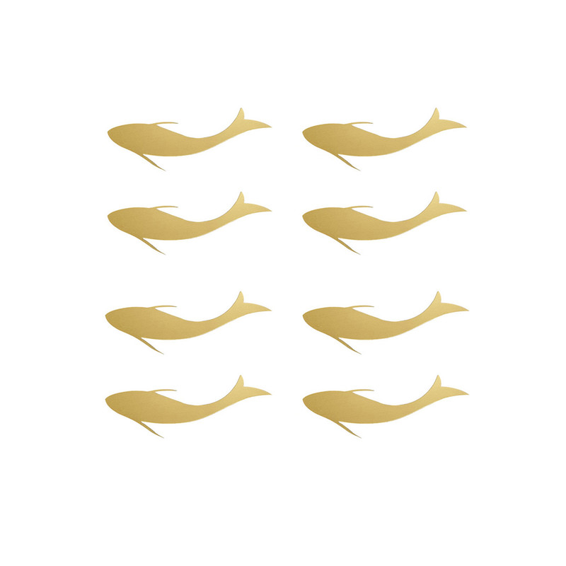 برچسب مدل استیکر fish6 رزین اپوکسی مجموعه 8 عددی