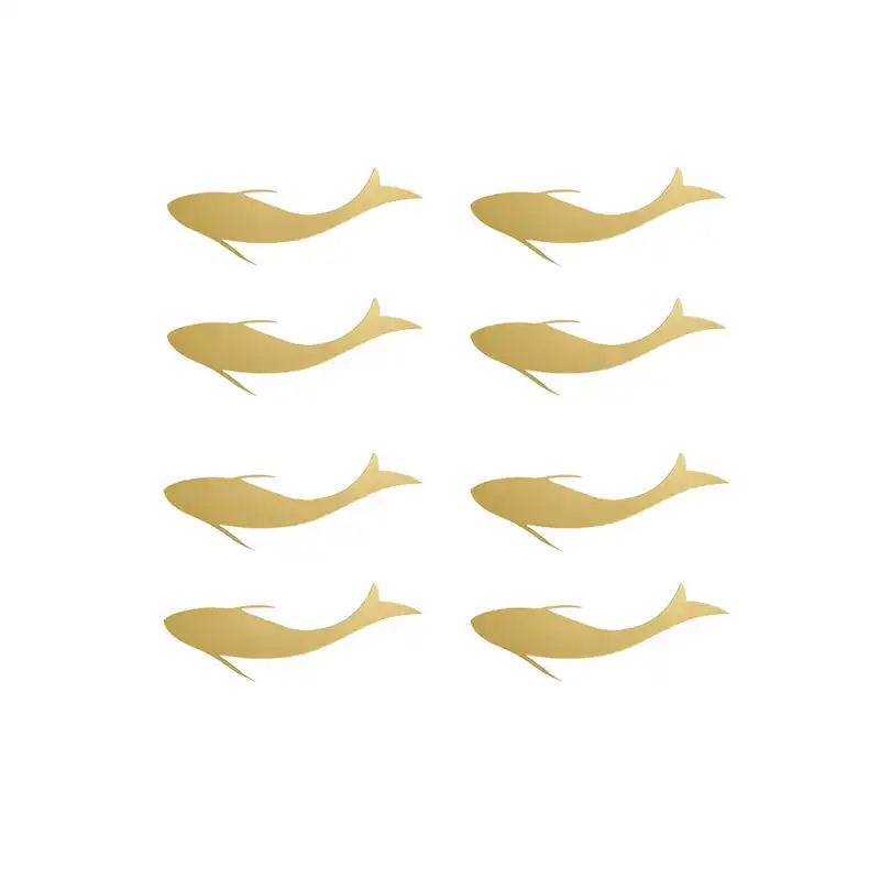 برچسب مدل استیکر fish6 رزین اپوکسی مجموعه 8 عددی