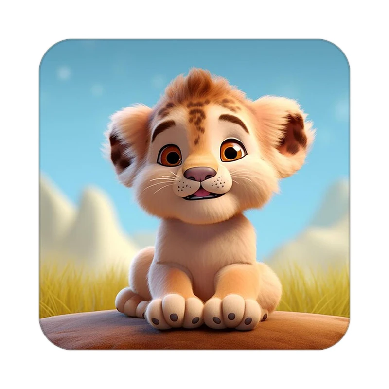 زیر لیوانی کاکتی طرح حیوانات کارتونی مدل mp27310