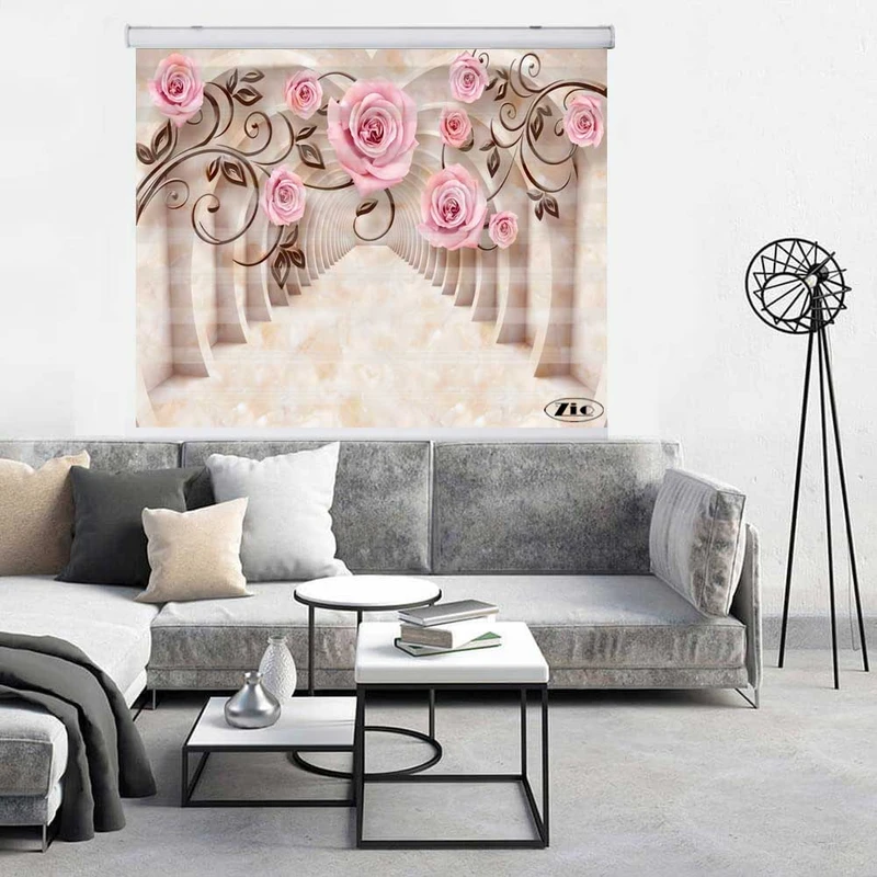 پرده زبرا زیو کد 3D1247 سایز 150x150 سانتی متر