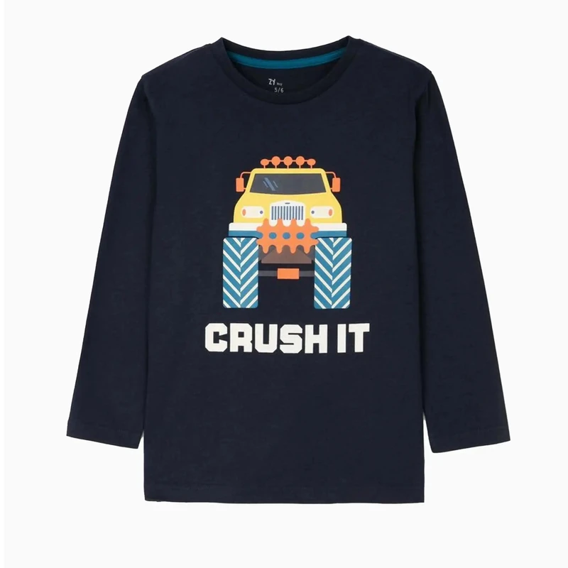 تی شرت آستین بلند پسرانه مدل MDS-SS-CF8411