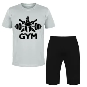 ست تی شرت و شلوارک مردانه مدل gym کد Da 430T رنگ طوسی