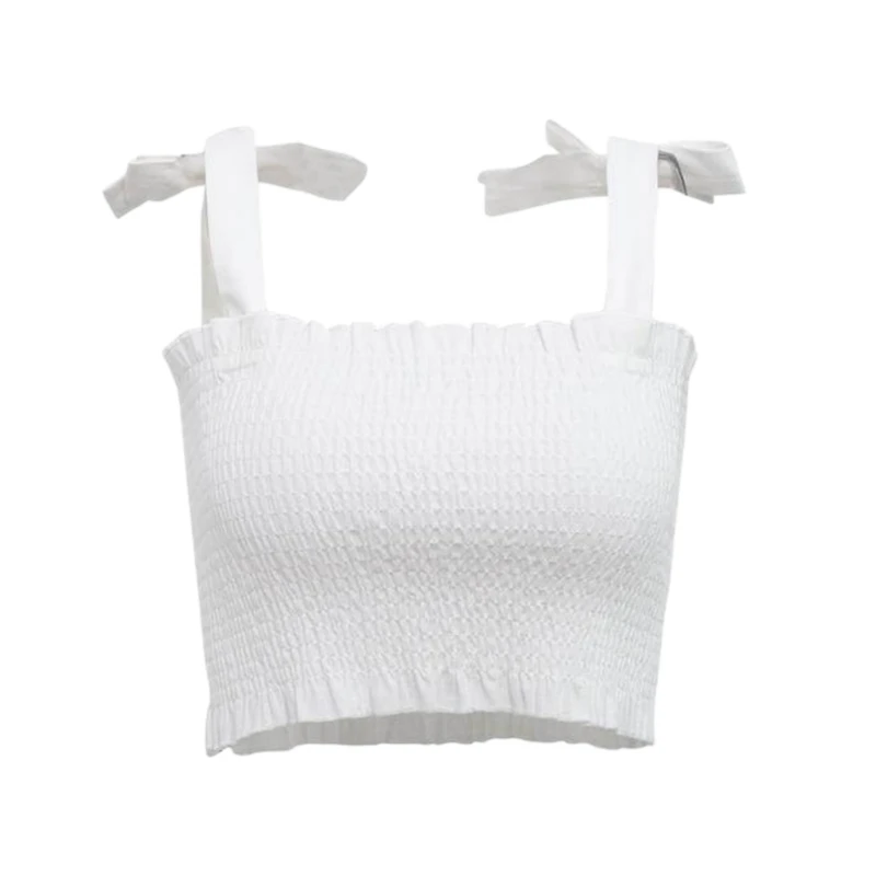 کراپ‌تاپ زنانه مدل آندریا رنگ سفید 