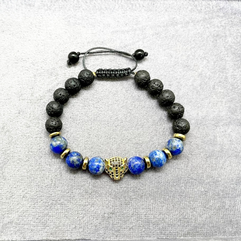 دستبند زنانه مدل سنگ لاجورد