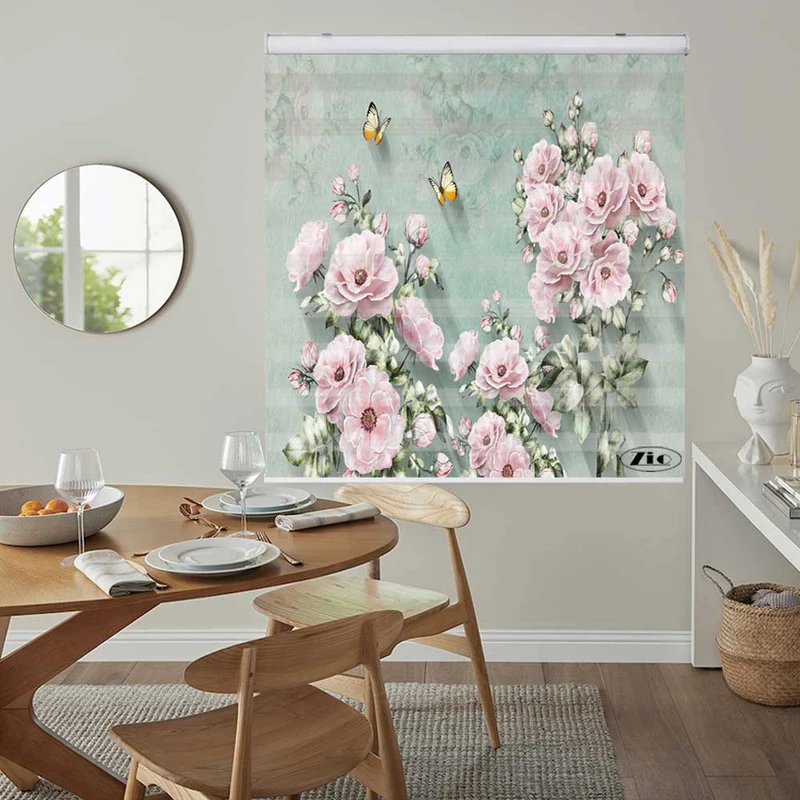 پرده زبرا زیو کد 3D1118 سایز 150x150 سانتی متر