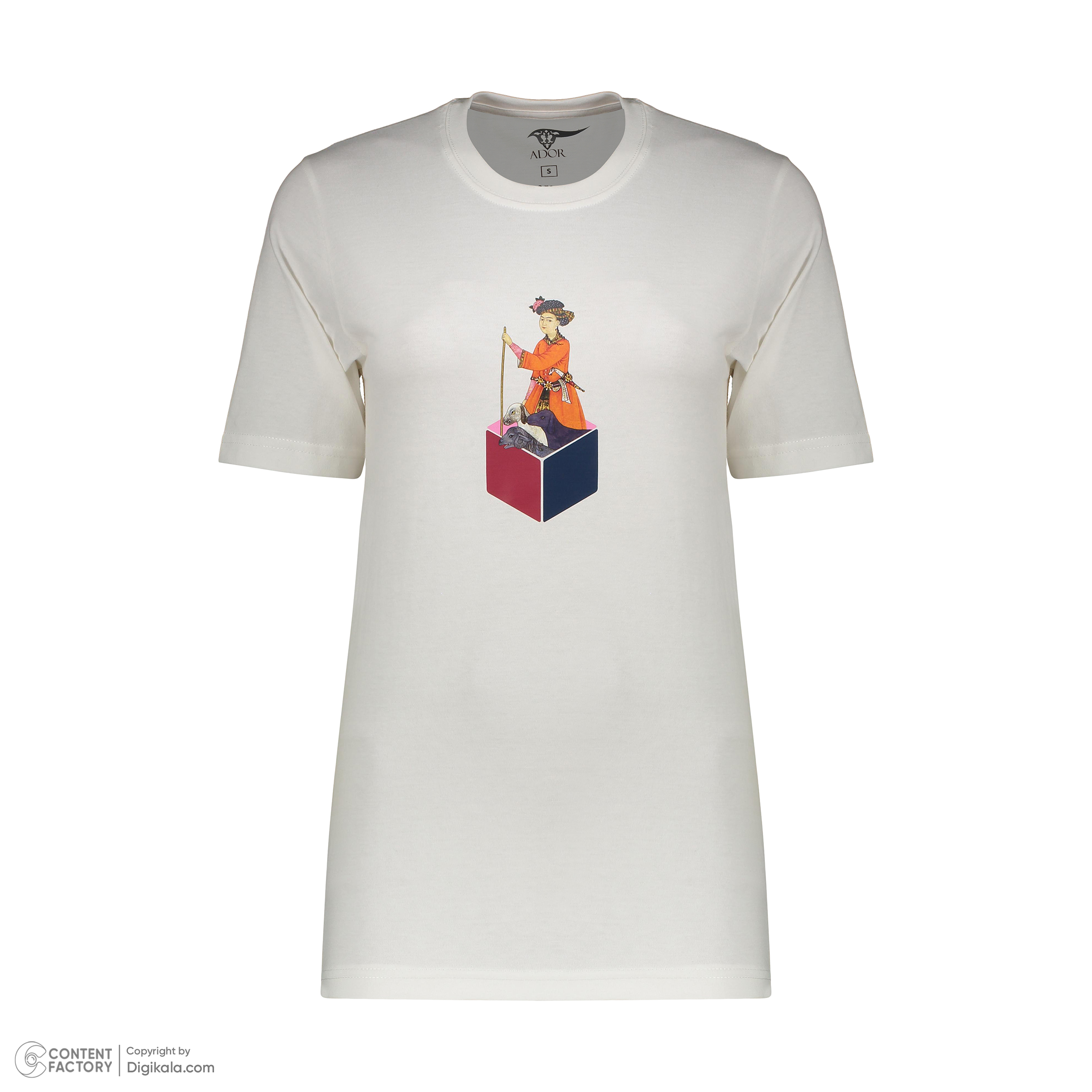 تی شرت آستین کوتاه زنانه آدور مدل یوسف و زلیخا رنگ سفید -  - 2