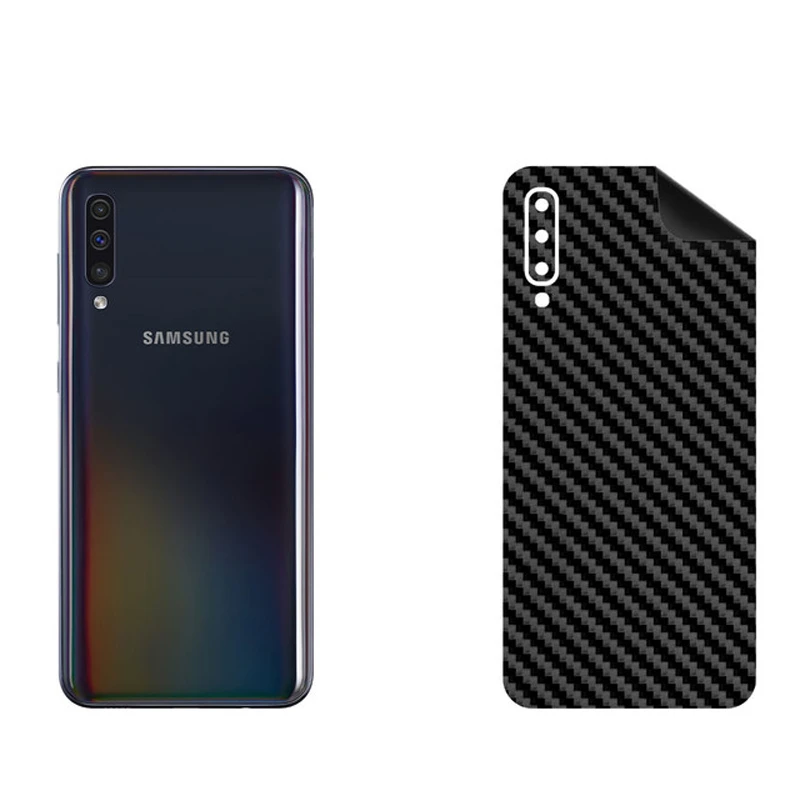 برچسب پوششی بستور مدل BT-Fiber طرح فیبر کربن مناسب برای گوشی موبایل سامسونگ Galaxy A50