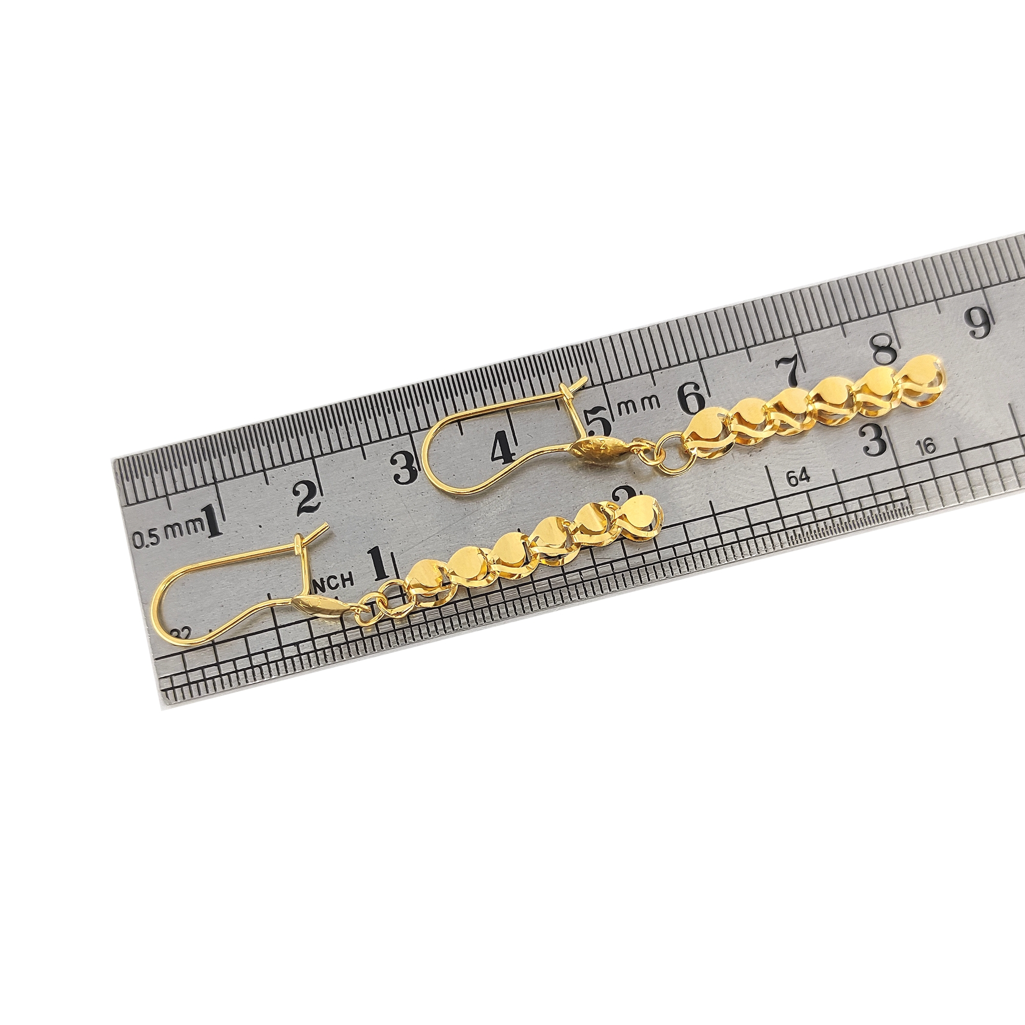 گوشواره طلا 18 عیار زنانه طلا و جواهرسازی افرا مدل پولکی 162155157