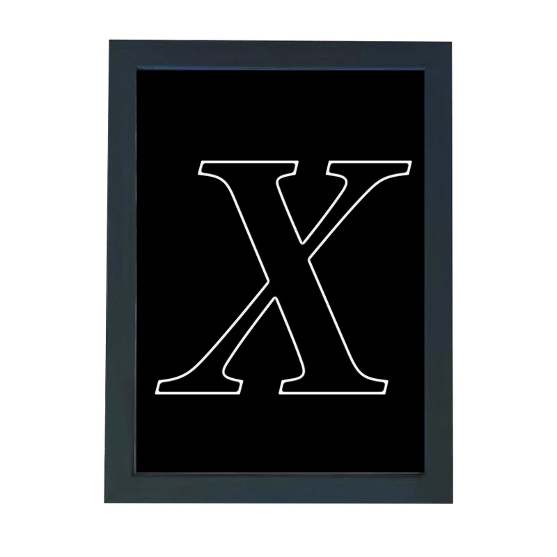 تابلو گالری چهره پرداز رخ مدل حرف X طرح عاشقانه دکوری کد Alphabet_10024