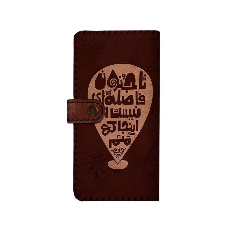 کیف پول چرمی ترمه طراحان ایده مدل تا جنون فاصله‌ای نیست بنددار کد mzh164