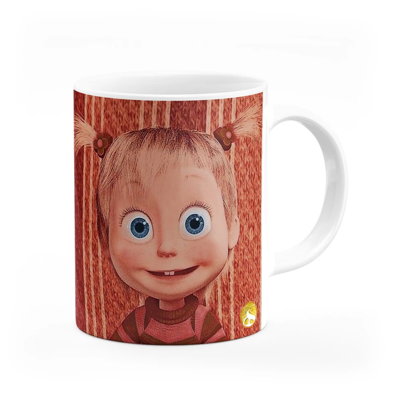 ماگ هومرو طرح انیمیشن ماشا و میشا آقا خرسه مدل MG4295