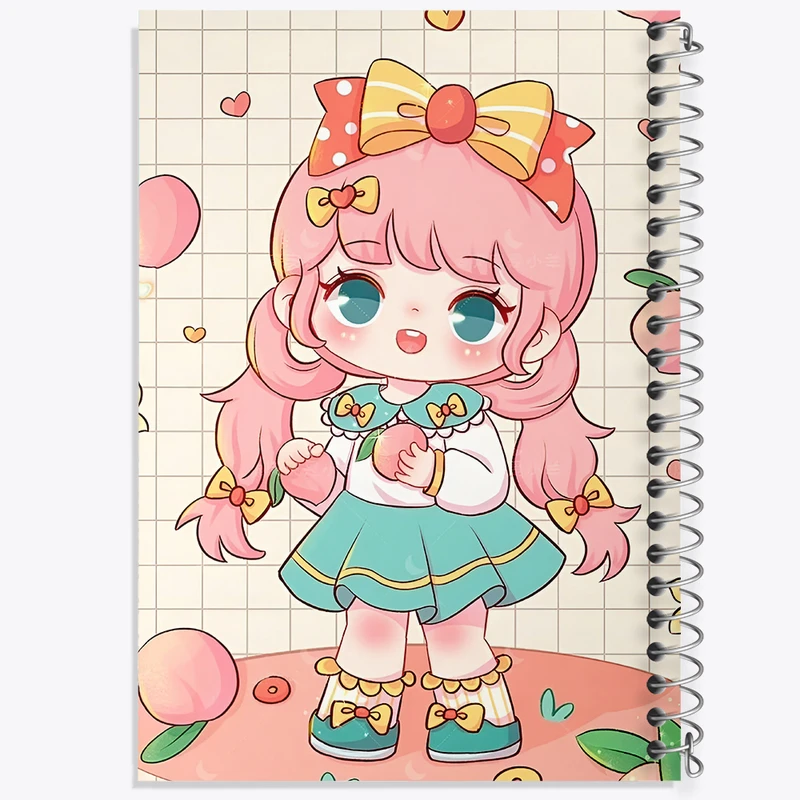 دفتر شطرنجی 50 برگ خندالو طرح دخترانه کیوت کد N3512