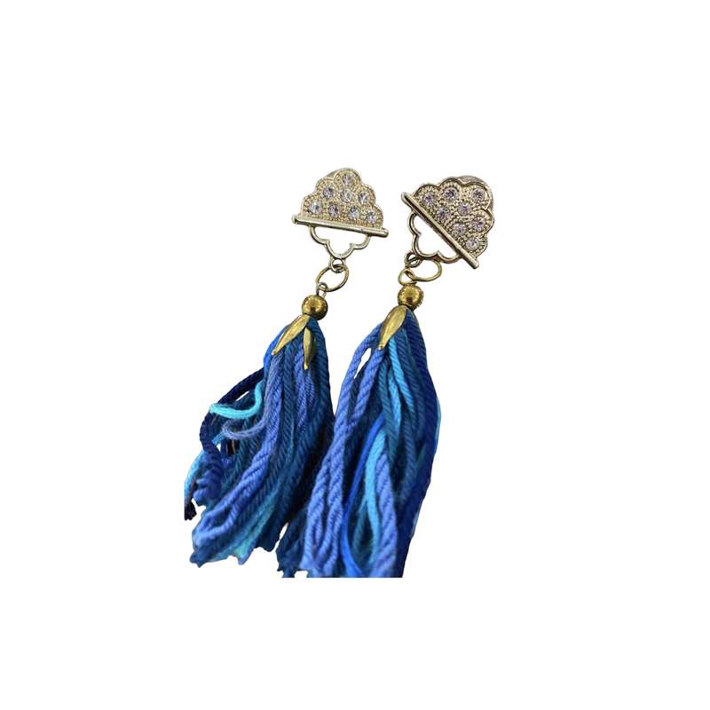 گوشواره دخترانه مدل نخی m132