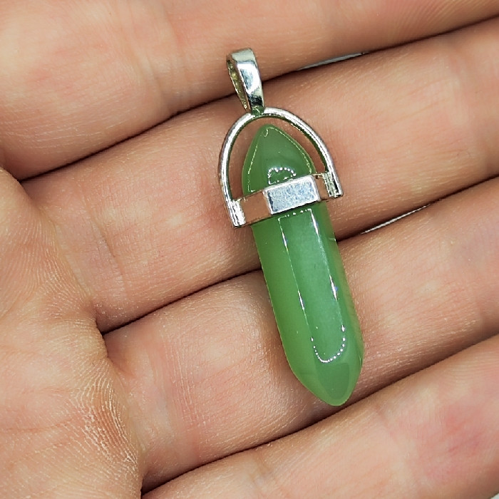 آویز گردنبند مدل سنگ یشم کد 848